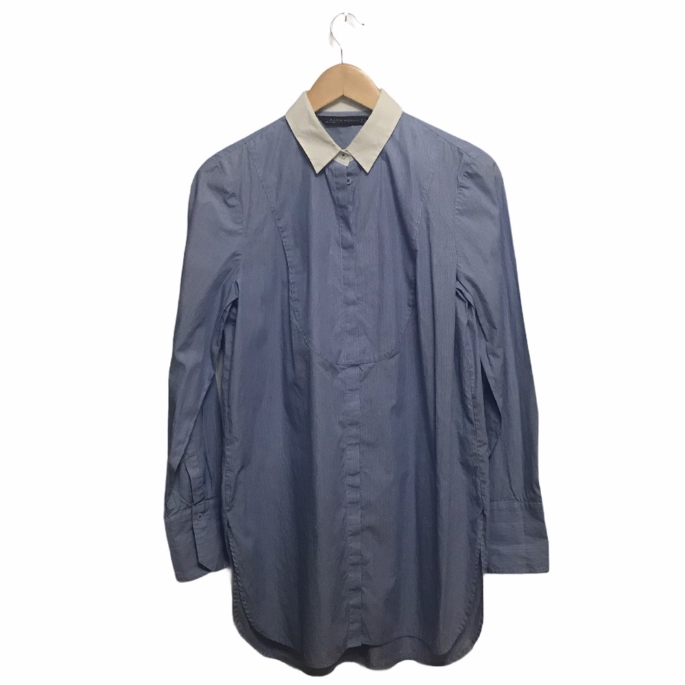 Zara Woman Pinstripe Dress Shirt S